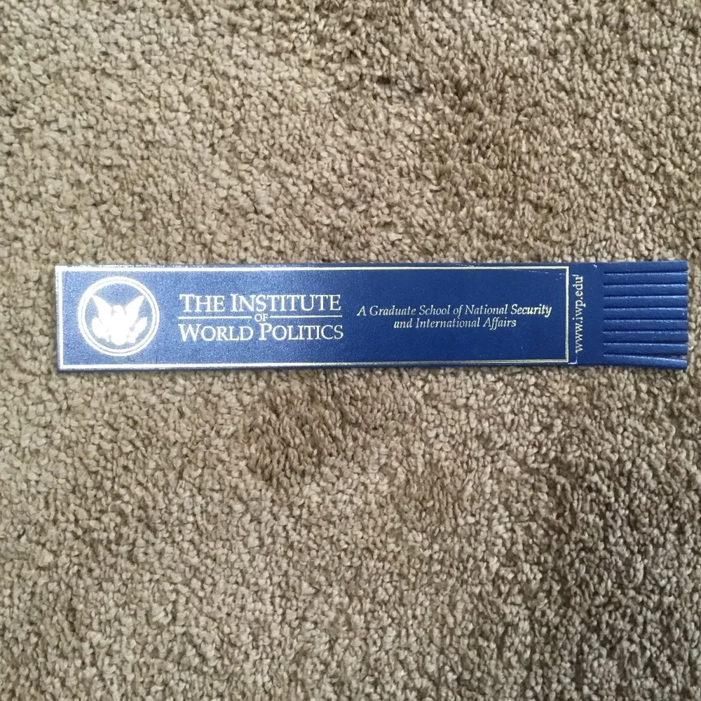 Leather Bookmark (The Institute of World Politics)